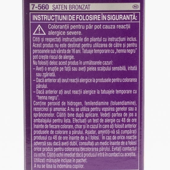 Vopsea de păr permanentă Intensive Color Cream 7- 560 șaten bronzat 110ml