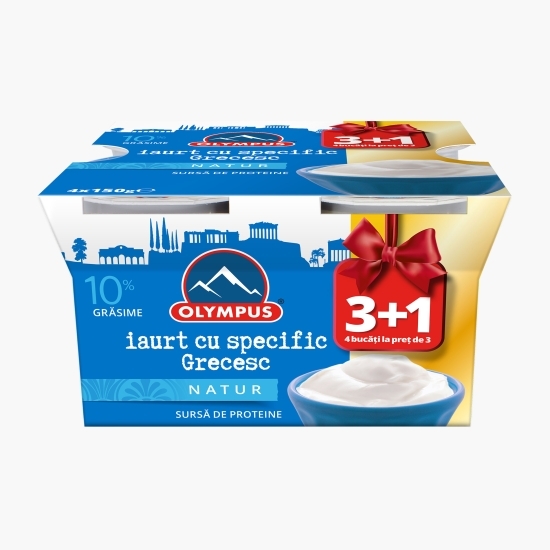 Pachet iaurt grecesc 10% grăsime 4x150g (3+1)