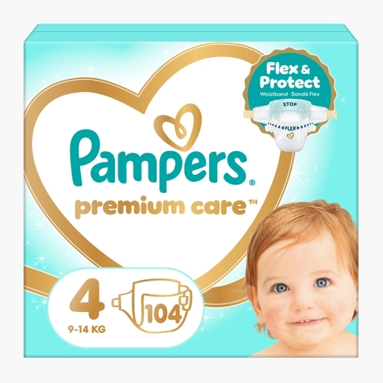 Scutece Premium Care mărimea 4, 9-14kg, 104 buc
