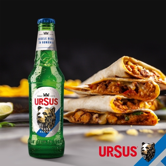 Bere blondă fără alcool sticlă 0.33l