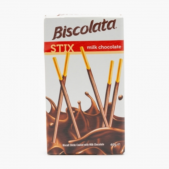 Biscuiți baton glazurați cu ciocolată si lapte 40g