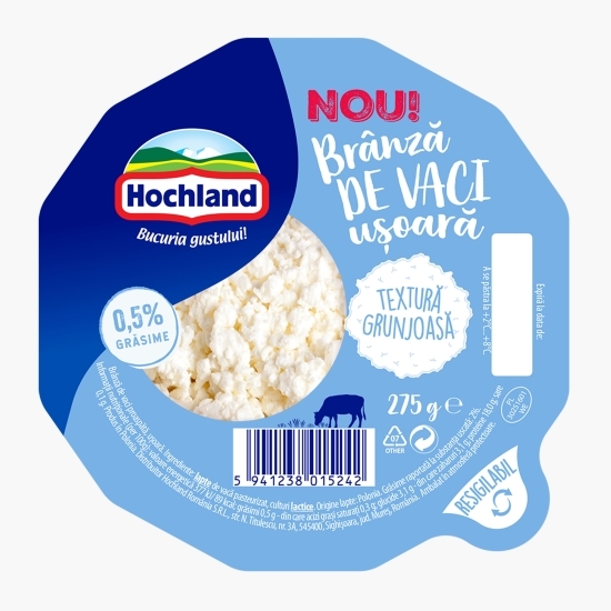 Brânză de vaci ușoară 0.5% grăsime, 275g