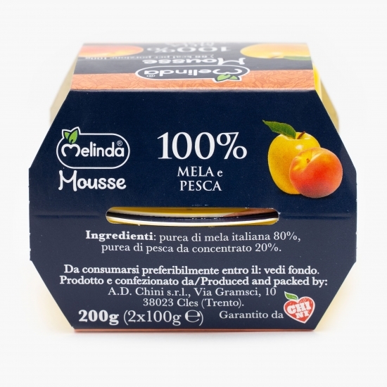 Mousse de mere și piersici 200g (2x100g)