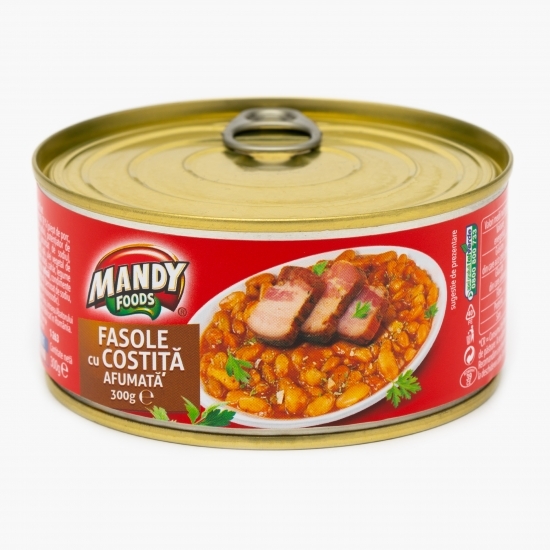 Fasole cu costiță afumată 300g