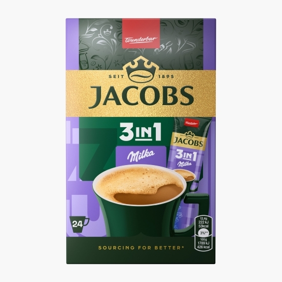 Milka 3în1, plicuri 24x12.4g, mix de ciocolată