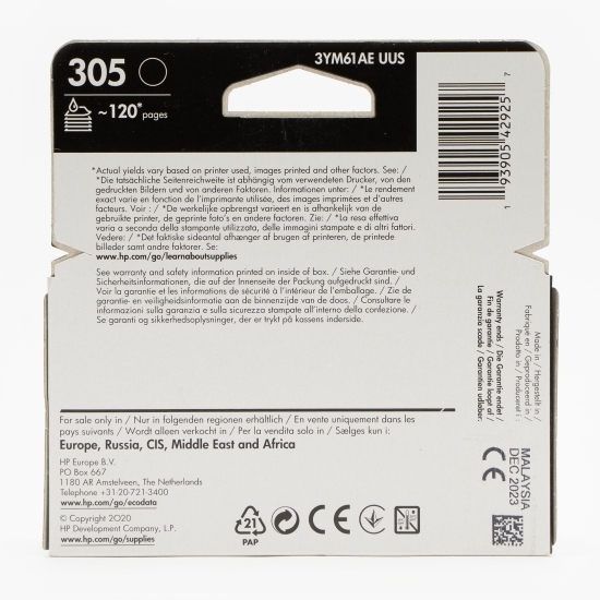 Cartuș cerneală OEM HP 305, cod 3YM61AE, negru
