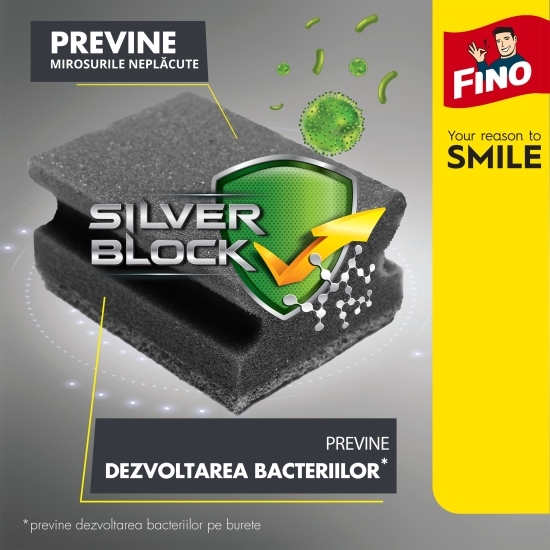 Bureți de bucătărie pentru protecția unghiilor Silver Block 2 buc