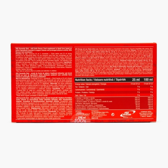 Supliment energizant pre-antrenament Dynamite, cu aromă de fructe de pădure, 10x25ml