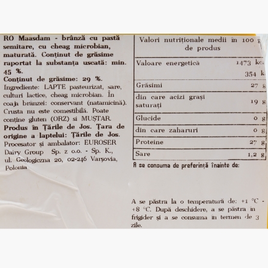 Brânză Maasdam 360g