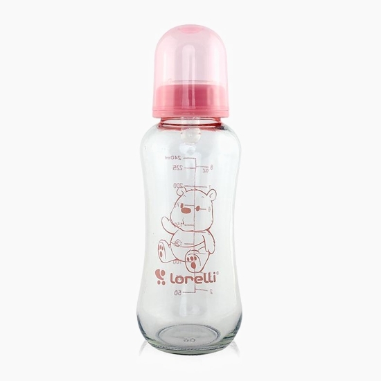 Biberon din sticlă cu capac, 240 ml, Blush Pink