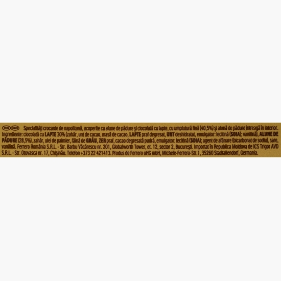 Praline crocante cu ciocolată, napolitană și alune de pădure 24 buc (300g)