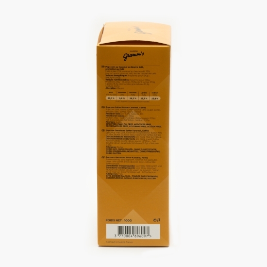 Popcorn caramel cu unt sărat și cafea 100g 