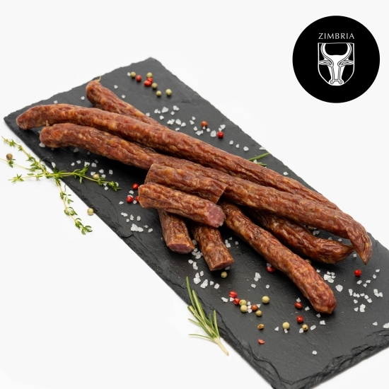 Cârnați subțiri de porc Mangaliță şi vită Angus 300g 
