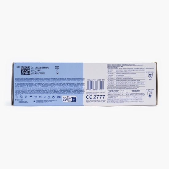 Mănuși nesterile nepudrate, violet, L, 100 buc