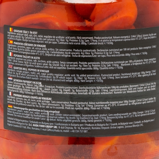 Gogoșari tăiați în oțet 1650g