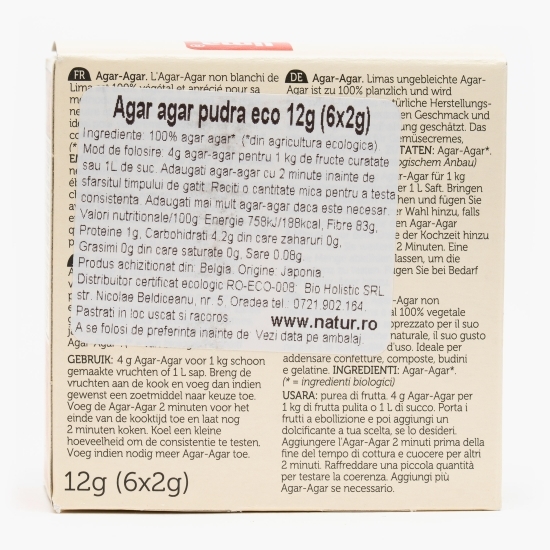 Agar agar eco, pudră 12g (6x2g)