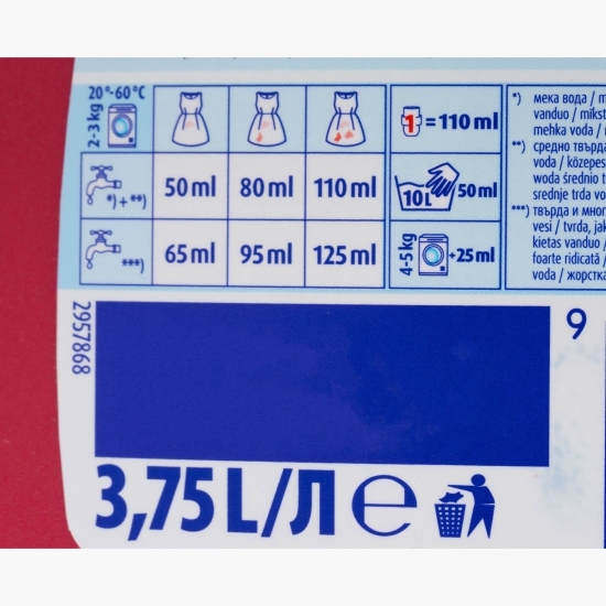 Detergent de rufe lichid Renew Color, 75 spălări, 3.75l