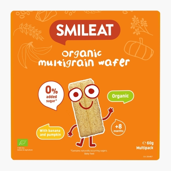 Crackers multicereale eco banană și dovleac, +8 luni, 60g