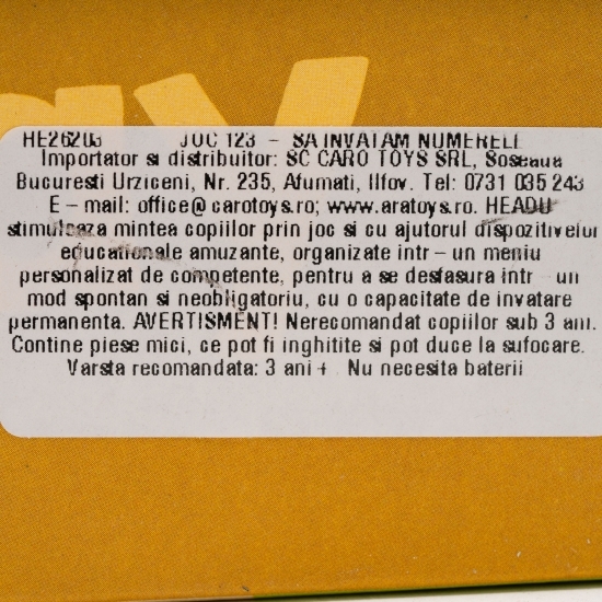 Joc 123-Să învățăm numerele 3+ ani