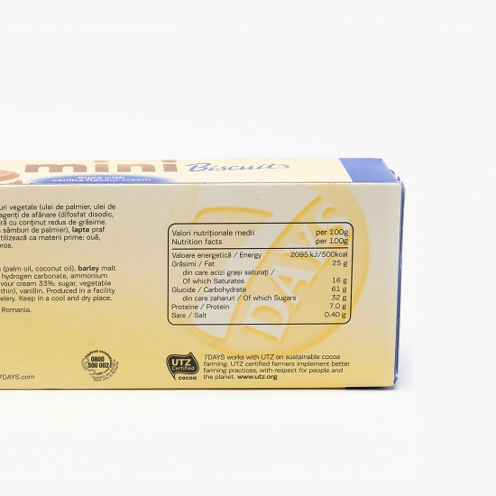Mini biscuiți cu cremă de vanilie 100g 