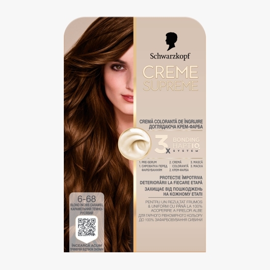 Vopsea de păr, 6-68 blond închis caramel
