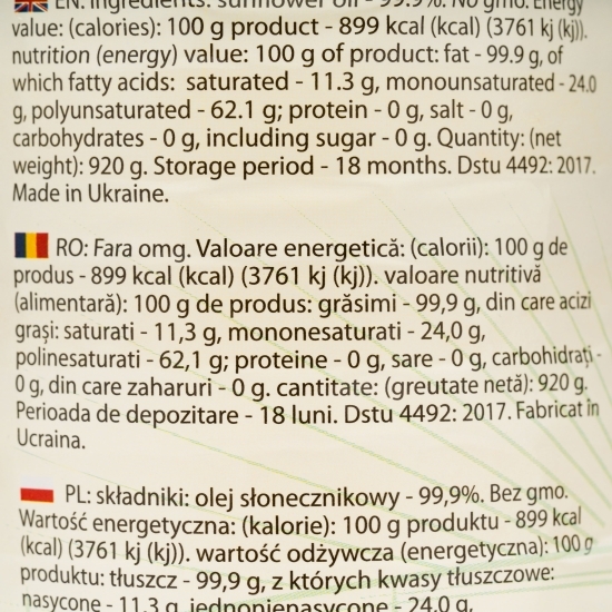 Ulei de floarea-soarelui 1l