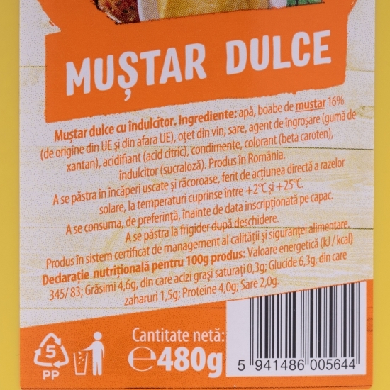 Muștar dulce 480g