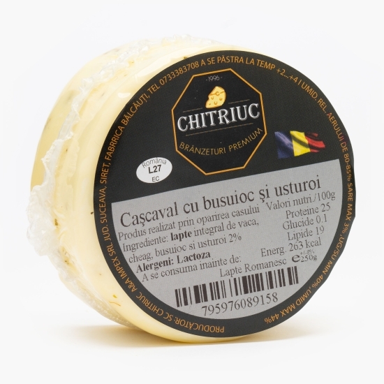 Cașcaval cu busuioc și usturoi 250g