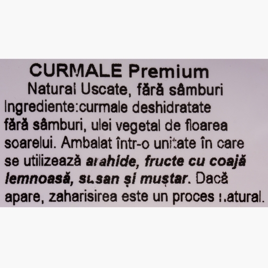 Curmale Premium uscate natural, fără sâmburi 250g