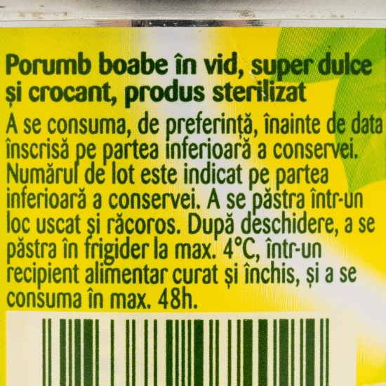 Porumb boabe  dulce și crocant 170g