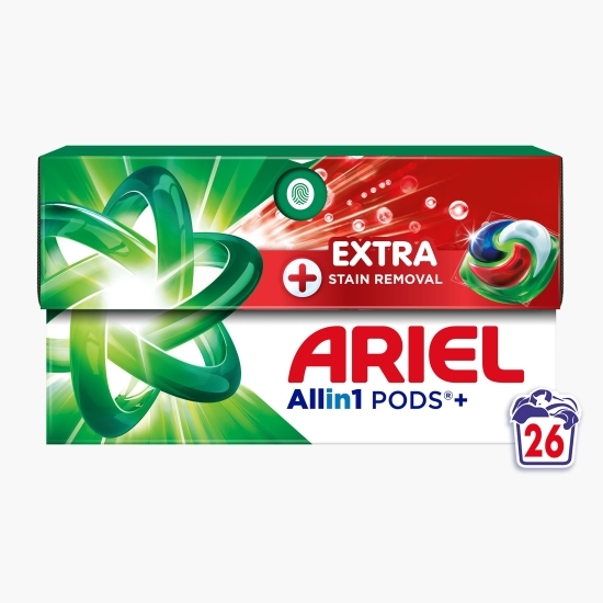 Detergent de rufe capsule All-in-One Plus Extra Stain Removal, 26 spălări, 26 buc