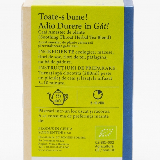 Ceai eco „Toate-s bune! Adio durere în gât” 18 plicuri
