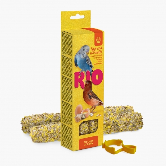 Baton pentru păsări, 2x40g, cu ou și scoici