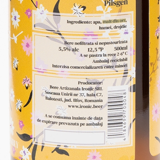 Bere nefiltrată și nepasteurizată Altceva sticlă 0.5l