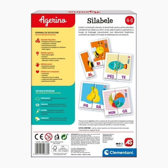 Joc educativ Silabele, 4-6 ani