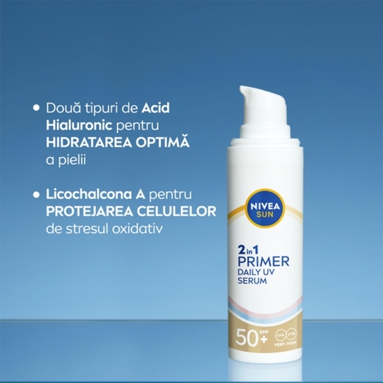 Primer Daily UV Serum 2 în 1, SPF 50, 30ml