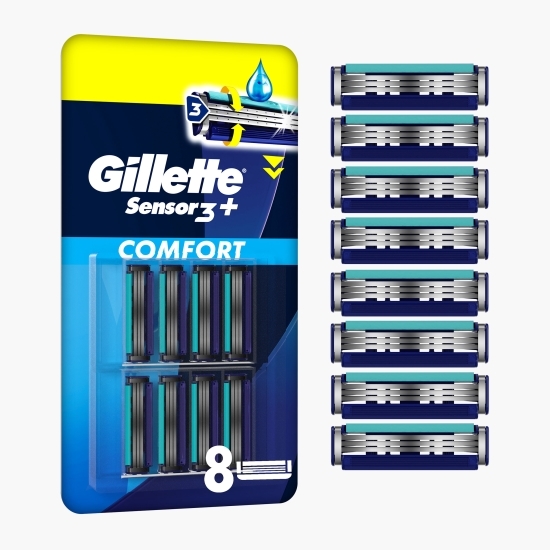 Rezerve aparat de ras Sensor 3+ Comfort, 8 buc