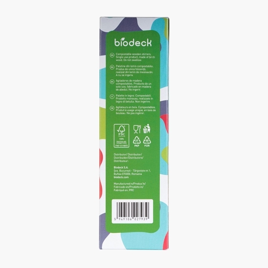 Palete cafea din lemn, ambalaj individual 14cm 100 buc