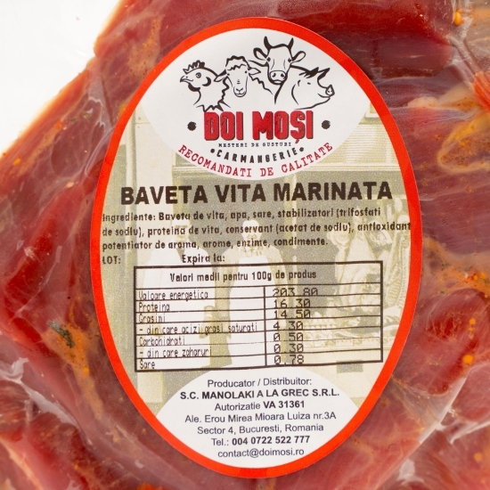 Bavetă de vită marinată 700g