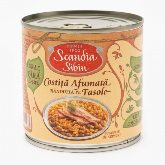Costiță afumată rânduită pe fasole 400g