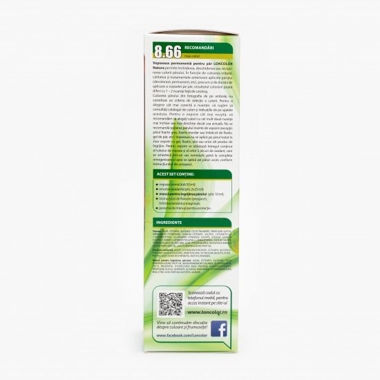 Vopsea permanentă pentru păr Natura 8.66 roșu coral 100ml