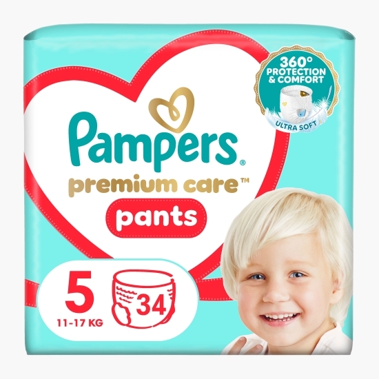Scutece chiloțel Premium Care, mărimea 5, 11-17kg, 34 buc
