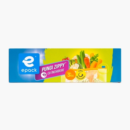 Pungi zippy cu închidere 3l 10 buc