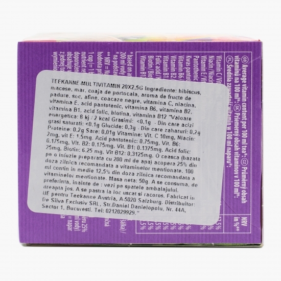 Ceai cu aromă de fructe Multivitamin 20 plicuri