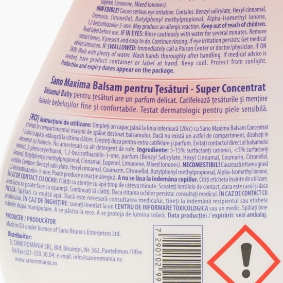 Balsam de rufe Baby ultra concentrat, 40 spălări, 1l