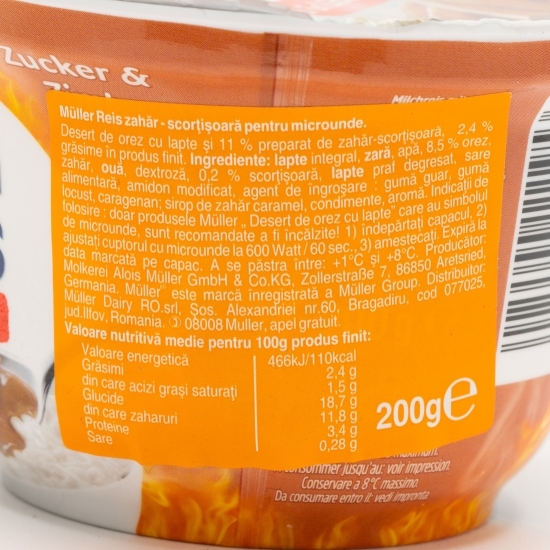 Desert orez cu lapte și scorțișoară 200g