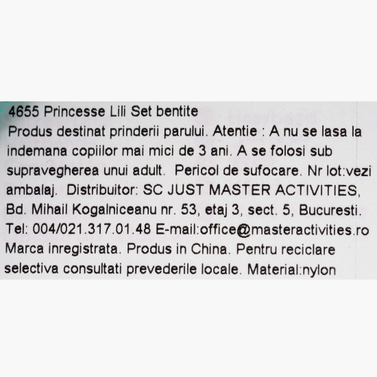 Set bentițe (verde, mov, argintiu și roșu) 4 buc