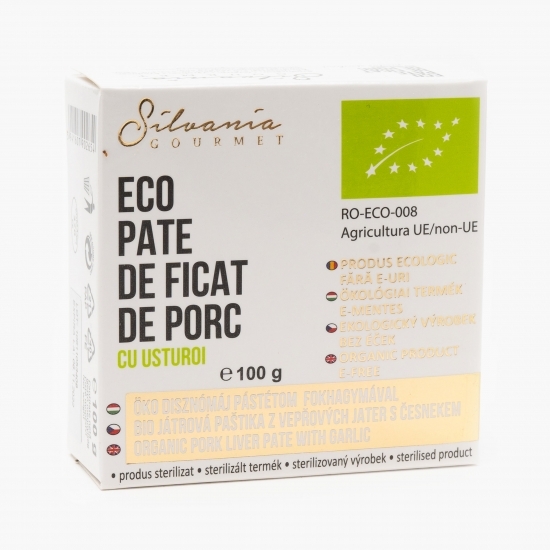 Pate de ficat de porc cu usturoi eco 100g
