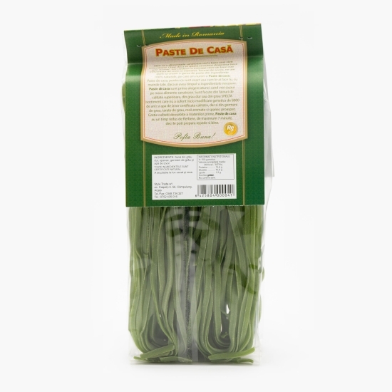Paste de casă Tagliatelle cu germeni de grâu și spanac 250g