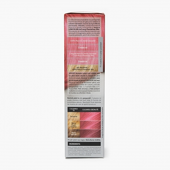 Mască (cremă) colorantă semipermanentă pentru păr P6 roz GoCrazy 100ml